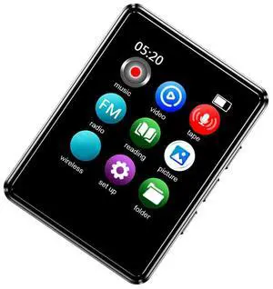 MP3/MP4 HIFI Music Player Compatible with Bluetooth Digital Audio Player Built in Speaker 128GB 1.77 Inch for Student Daily Use