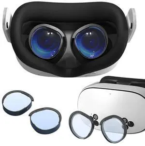 For Quest 3S Anti-Blue Light Lenses Anti-Scratch Ring Lenses Optical Lenses for Quest 3S VR Glasses VR Accessories