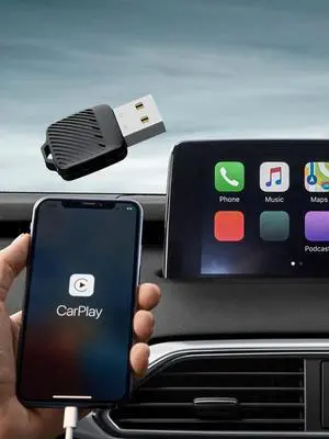 2 in 1 Wireless CarPlay Android Auto Adapter Plug & Play Convert Wired to Wireless Dongle for Factory Wired CarPlay Cars