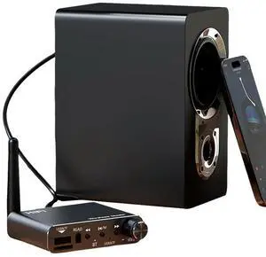 BT 5.4 Wireless Stereo Music Adapter Support U-Disk Playback TF Card Wireless Audio Adapter Music Receiver for Car/Home Stereo