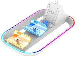 Charging Dock Station for Portal with 2 Charging Ports for Controller Charging Stand Base with RGB and Charging Cable