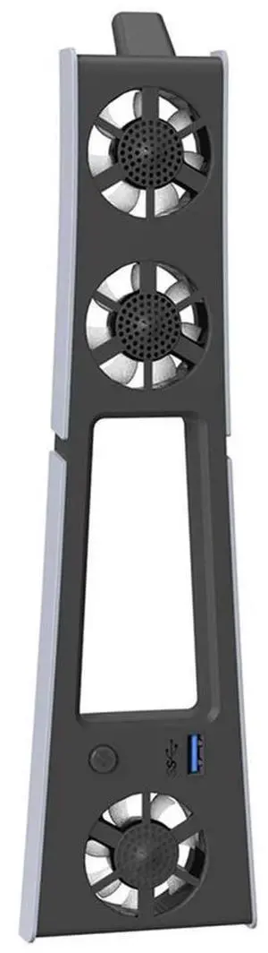 Silent Enhanced Cooling Fan for Slim Console with Adjustable Speed with USB 3.0 Port with LED Lights for 5 Slim