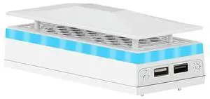 Upper Cooling Fan 3 Speed Adjustable Upper Dual Cooling Fan USB Charging Port with Atmosphere Light for Xbox Series S Console