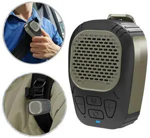 Wearable BT Speaker Built-in Mic Magnetic Clip-On Wireless Portable Speakers Support TF Card Playback for Hands-Free Music/Calls