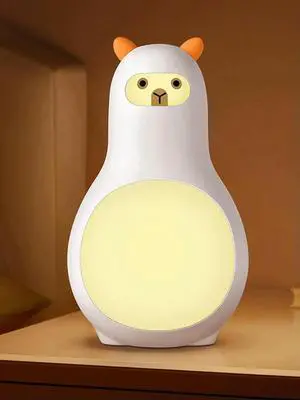 LED Sleep Sound Machine Warm Light Sleep Speaker 24 Nature Sounds Lightweight Night Light for Bedroom Living Room Bedside