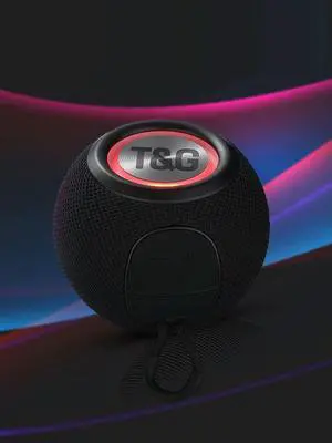 Bluetooth-Compatible Speaker with Lights Portable Speaker Subwoofer AUX&TF-Card Input Small Wireless Speaker