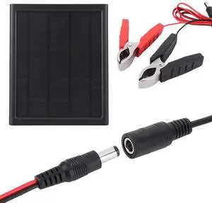 16W 6V Solar Car Charger Maintainer Waterproof Car Solar Charger Solar Charging Panel for Car Motorcycle Boat Marine RV