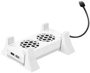 Cooling Fan Stand 3 Gear Adjustment Vertical Stand Cooler with Color Light Heat Dissipation Dock for Xbox Series S
