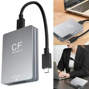 CFexpress Type A Card Reader USB 3.2 10Gbps Cardreader Adapter with USB C To USB C/USB A Cable Support Android// OS