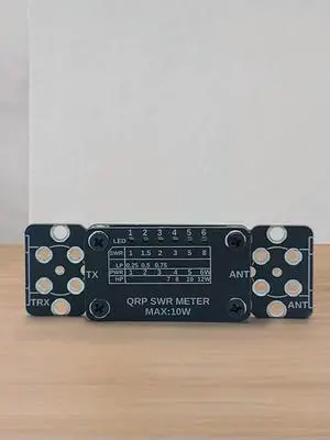 Mini Power SWR Meter 3-30MHz HF Short Wave Standing Wave Meter 12W HF Shortwave Power SWR Meter SWR PWR Meter for HAM Radio