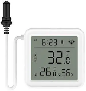 Temperature Humidity Sensor with External Probe Home Hygrometer APP Monitoring for Plants Aquarium Winery