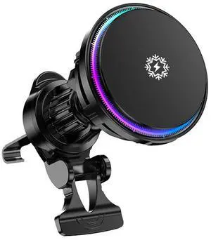15W Magnetic Car Mount Charger Wireless Charging Phone Cooler Car Phone Holder Cooling Mount for 16 15 14 13 Pro Max Mini