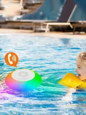 Floating Pool Speaker with Colorful Lights Hot Tub Speaker Wireless Speaker Shower Speaker for Outdoor/Pool/Beach