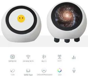 Desktop Robot Multi-Function ESP32-S3 Development Board LCD Display Mini Robot Tabletop Ornaments 1.28in for Home Office Desktop Robot Multi-Function ESP32-S3 Development Board LCD Display Mini Robot Tabletop Ornaments 1.28in for Home Office