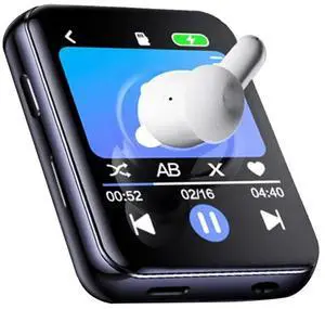 MP3 Player BT 5.4 Touch Screen Music Player Built-in Speaker Recorder Camera for Sports/Running/Cycling/Exercise