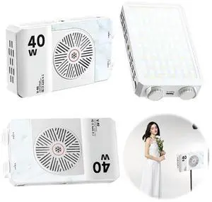 40W LED Camera Light 2800K-9000K Photography Lighting 4400mAh Rechargeable Portable Light Panel for Photography