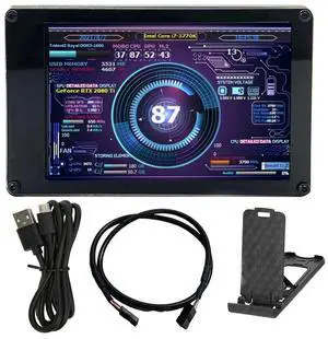 Dual USB Computer Display 3.5 Inch IPS DIY PC Display Secondary Screen CPU GPU RAM HDD Acrylic for LINUX Raspberry Pi
