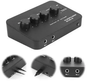 Portable Karaoke Microphone Mixer 3.5mm AUX BT Connection Digital Audio Sound Karaoke Machine for DJ Sound Home Party & Theater