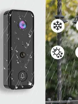 Wireless Video Doorbell 2-Way Audio Wireless Door Bell PIR Motion Detection for Home