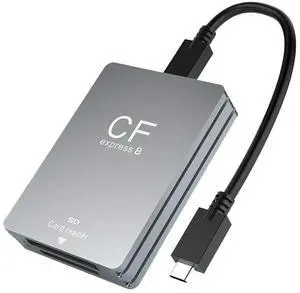 2 in 1 CFexpress Type B&SD Card Reader Cardreader Adapter with USB C To USB C/A Cable Support Android// OS for SLR