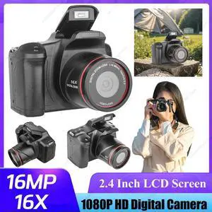 1080P 16MP Camcorder with 2.4 Inch LCD Screen Vlogging Camera Video Recorder for Photography and Video