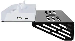 Wall Mount Kit with Charging Station RGB Light Wall Bracket W/ Headset Holder Wall Stand for PS5/Slim Disc & Digital Console