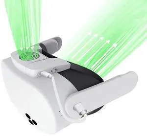 Cooling Fan Face Cover Cooling Fan with Facial Interface Face Cover Air Circulation Breathable for Quest 3S VR Accessories