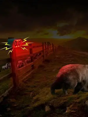 Solar Outdoor Motion Sensor Alarm Animal Repeller with Flashing Light Home Security Alarm for Home Farm