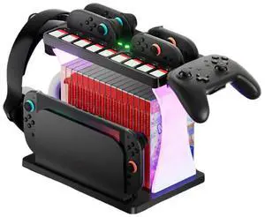 Stand Multifunctional Organizer Rack Charging Stand Game Tower for Switch 2 Game Disk Rack Controller Organizer