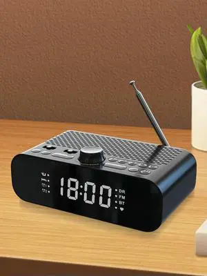 Portable DAB FM Radio BT Digital Radio Rechargeable Operated Radio Digital Alarm Clock Radio for Home Outdoor Gift