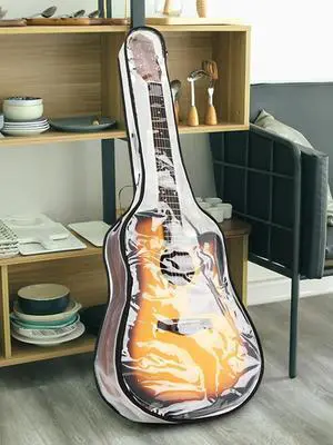 40/41 Inch Electric Guitar Gig Bag Soft Electric Guitar Case Transparent Musical Instruments Bag For Acoustic Electric Guitar