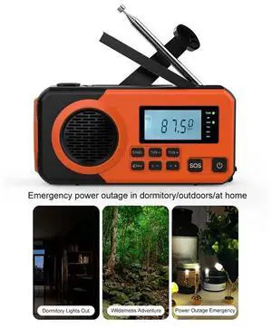 Hand Crank Emergency Radio AM/FM/SW Radio with Flashlight SOS Alarm Solar Radio Portable Weather Radio