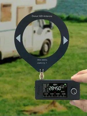 SI4732 0.5-108mhz Pocket Mini Radio LSB USB AM FM FM/AM Radio 1.9inch IPS Screen HF SW MW VHF Radio with Ring Antenna