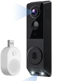 720P Wireless Surveillance Camera Color Night Vision Dual Camera Doorbell Powered Wi-Fi Intercom Doorbell for Home Decor