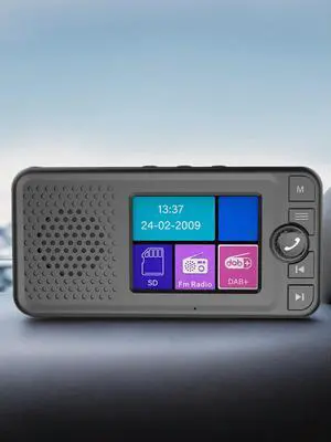 DAB Radio Receiver in Car with 2.4inch Screen Stereo Digital Signal Antenna Broadcast Adapter Digital Car Radio Car Supplies