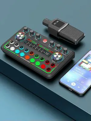 Recording Studio Package Podcast Microphone Sound Card Kit Studio Recording Kit for Recording Singing Streaming and Gaming