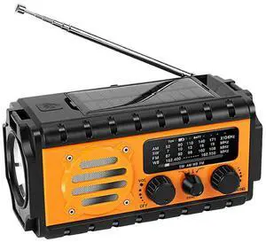 Hand Crank Emergency Radio 20000mAh Portable Weather Radio with Flashlight Reading Lamp SOS Alarm Solar Radio for Emergency/Home
