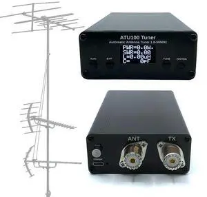 ATU-100 Automatic Antenna Tuner 100W Auto Antenna Tuner 1.8-50MHz Antenna Automatic Tuner for Radio Equipment