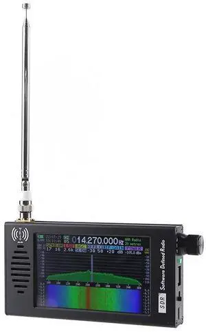 Stereo Radio Receiver Aluminum Alloy MP3 Player with Antenna Jack Rechargeable Radio Receiver for Home Car Outdoor