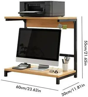 2-Tier Computer Monitor Riser Printer Stand Desktop Rack for Printer Desktop Computer Laptops and Monitor