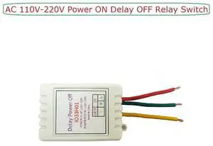 1-480Min Timer Adjustable Disconnect Delay Controller AC 110V 220V Power-on Delay OFF Relay Switch 7A Voltage Output B
