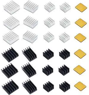 30Pcs Cooling Radiator Set Aluminum Copper Radiator With Thermal Conductive Glue For Raspberry Pi 2B/ 3B/4B