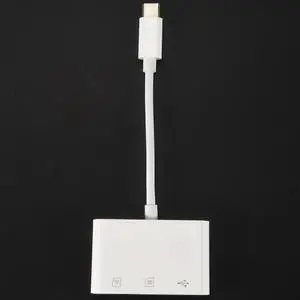3 In 1 Type C To USB SD TF Memory Card Reader OTG HUB USB C Micro-SD Card Reader Adapter For Pro