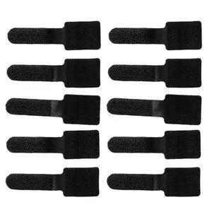 10PCS Under Desk Cable Management Wire Organizers Sticky Back Self Adhesive Cable Ties Hook and Loop Straps
