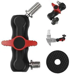 Ballhead Clamp Clip W/ 1/4inch -20 Thread Magic Arm Super Clamp l Super Clamp for GoPro DSLR Camera Monitor LED Light Mic