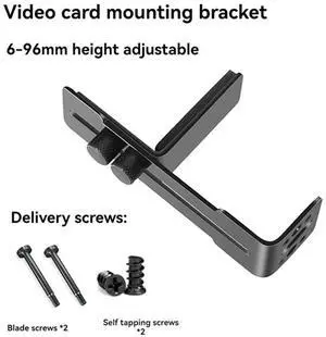GPU Adjustable Support Frame GPU Brace Prevent Sagging Video Card Support Bracket for Chassis 12cm Fan Position Black