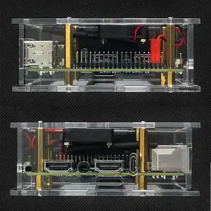 For Orange Pi 5 Max Transparent Acrylic Shell Fan Heat Sink Orange Pi Shell Protective Case