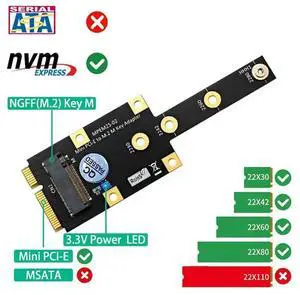 NVME SSD To MINI PCI-E Adapter Card Adapter Card As Shown M.2 NGFF NVME KEY M To MINI PCIE Multifunction Module