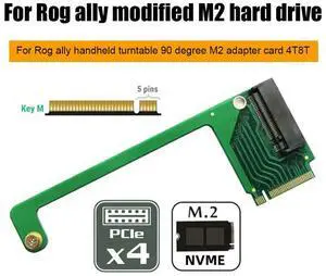 For ROG Handheld Ally Handheld Transfer Board 90 Degree Ally Adapter Modified NVME Hard Drive Card M.2 Parts -A