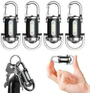 COB LED Keychain Flashlight USB Rechargeable Pocket Flashlight Ultralight Camping Flashlight for Outdoor Emergency